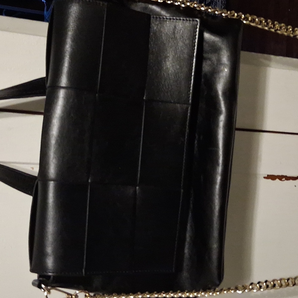 Anna Paola Black Leather Tote Bag - Picture 16 of 16
